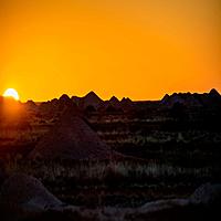 Sunrise over the Coober Pedy mining digs