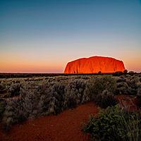 Ayres Rock in all its glory at sunset